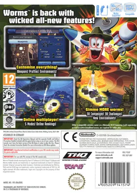 Worms - Battle Islands box cover back